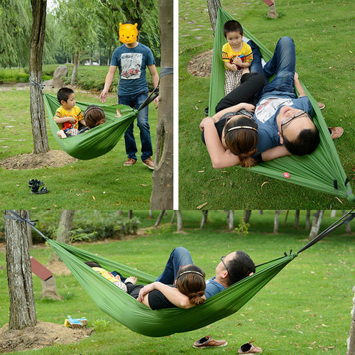 90Kg Bearing Camping Bed Portable 190 Nylon Outdoor Hammock Bearing Sleeping Automatic Ultralight Camping Picnic Mat  270*150cm